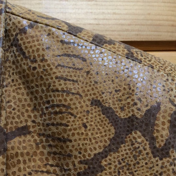 Terry Lewis Luxury Leather Jacket Snake Skin Embossed Tan Brown Size S EUC - Picture 4 of 15